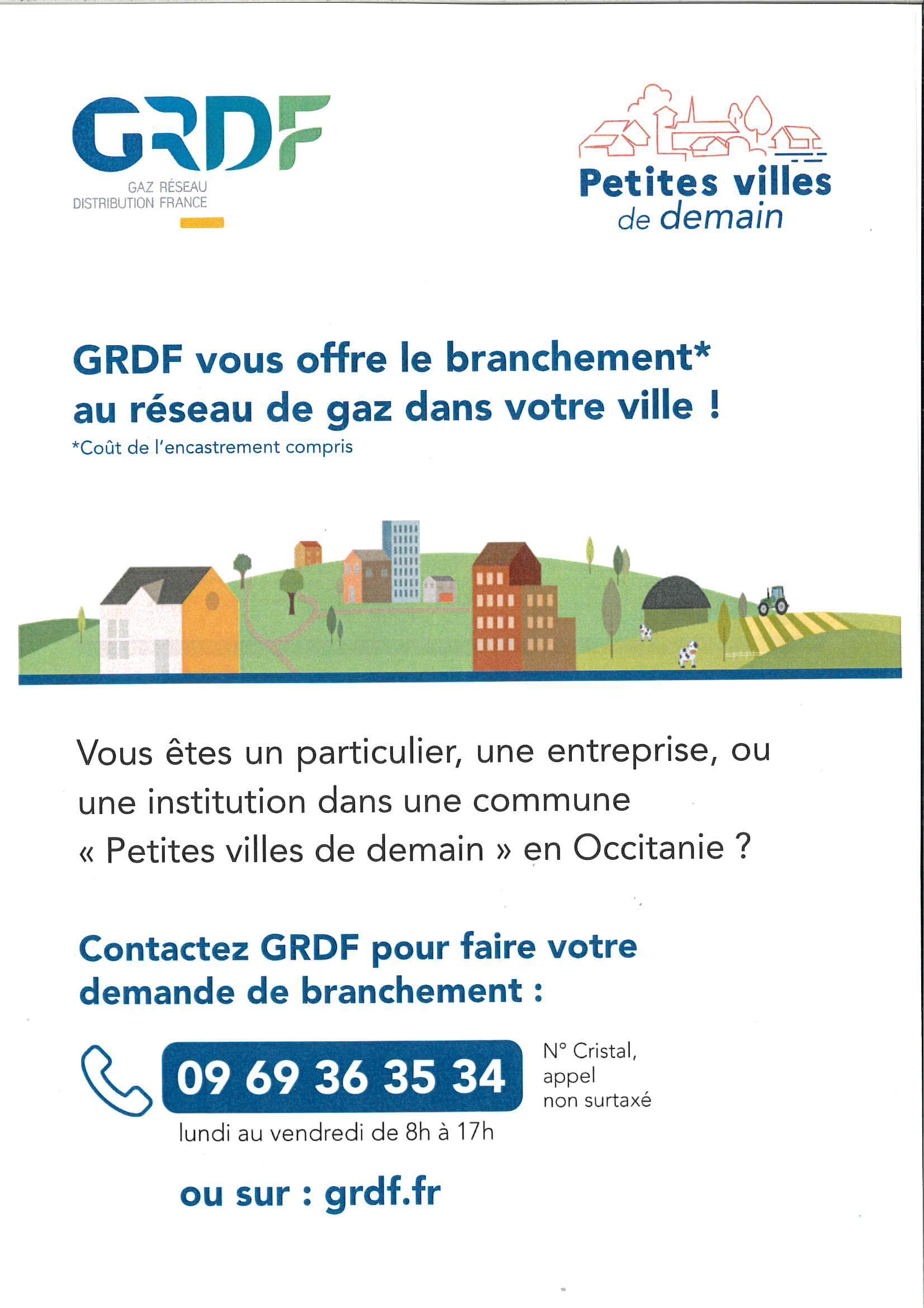 Photo actualité GRDF: Offre de branchement au réseau de gaz de Rieux avec 
