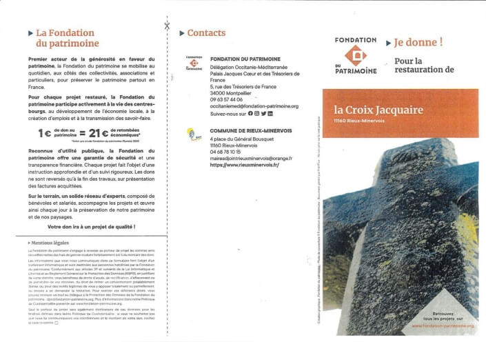 Photo actualité Rénovation de la Croix Jacquaire de Rieux-Minervois